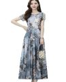 Women's Stylish Digital Print Long Gown Maxi Dress One Piece Casual Kurti. 