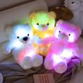 30cm Luminous Creative Light Up LED Bear Stuffed Animal Plush Toy Colorful Glowing Bear Christmas Gift for Kid. 