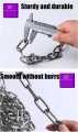 Bicycle Chain Lock, Cannot Be Cut with Bolt Cutters Or Hand Tools, Premium Case-Hardened Security Chain. 