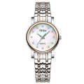 Korean Fashion Women's Fully Automatic Non Mechanical Stainless Waterproof Quartz Female Student Steel Band Watch. 
