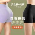 Safety Pants Underwear Thin Slimming Boxers Women's Ice Silk Cotton Crotch Elasticity Traceless Boxer Anti-Exposure Bottom Shorts. 