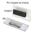 Pin Or Magnet Acrylic Plastic Name Id Badge Clear Holder Business Card Tag Badge Holder. 