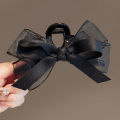 Black Mesh Bow Grab Hair Clips Women'S Hair Accessories Hairpin For Back Of Head SUPER BABY.