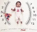 Newborn Baby Monthly Growth Milestone Blanket Photography Accessories for Rug Baby Boy Girls Photography Props Background Cloth.