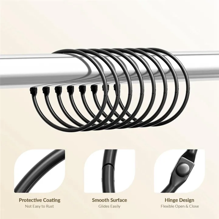 Shower%20Curtain%20Rings%20Hooks%20Rust%20Proof%20Hooks%20Anti-Drop%20Round%20Shower%20Rings,%20for%20Curtain,Gold%20-%20Image%204