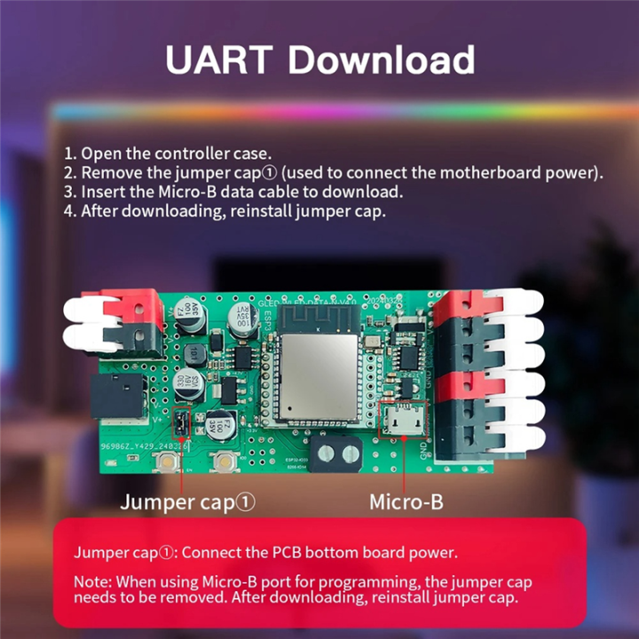 ESP32%20WLED%20LED%20Light%20Strip%20Controller%20Mic%20UART%20Download%20Dynamic%20RGB%20DIY%20WiFi%20WS2811%20WS2812%20SK6812%20Black%20-%20Image%207