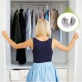 Durable Wardrobe Pipe Curtain Hanging Rail Rod End Support U-Shaped Rod Bracket Portable Stainless Steel Closet Rod Support. 