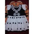 White & Black Fashionable Baby Girls Dress 1-10 Years - বাচ্চাদের জামা. 