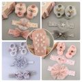 Lace Flower Cotton and Polyester Hair Band for Children - 3 Pcs.