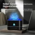 250ml Simulated Volcano Colorful Fire Flame Light Timer Waterless Auto-Off Essential Oil Aroma Diffuser Humidifiers Home Yoga. 