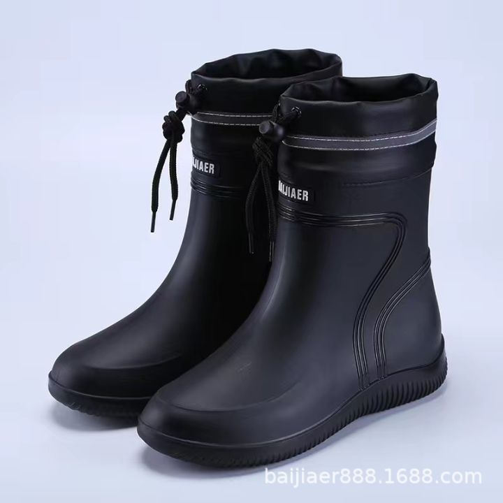 Rain%20boots%20men's%20rubber%20shoes%20anti%20slip%20waterproof%20shoes%20fishing%20shoes%20kitchen%20medium%20tube%20work%20shoes%20velvet%20fashion%20water%20shoes%20rain%20boots%20men%20-%20Image%208