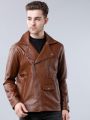 Pantoneclo Premium Quality Casual & Stylish PU Leather Men’s Biker Jacket. 