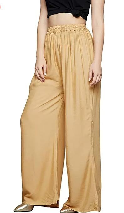 Easily Usable - Palazzo Best Qualityfull Good stitching For Women (China Linen Fabric) - Easy To maintain - Designed - Urban Vibes