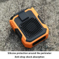 Portable Mini Waist Fan USB Rechargeable 4000mAh Wearable Personal Fan Emergency Mobile Power for Jobsite/Farm/Traveling/Fishing.