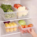 FaSoLaJapanese Kitchen Refrigerator Storage Box Plastic Box Transparent Foodstuff Box Storage Box Drawer Storage Basket.