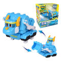 Newest Min Gogo Dino ABS Deformation Car/Airplane Action Figures REX/PING/VIKI/TOMO Transformation Dinosaur toys for Kids Gift.