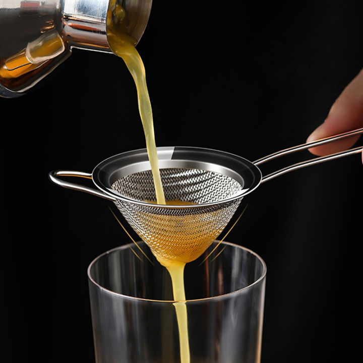 Fine Mesh Stainless Steel Conical Strainer Cocktail Bar Strainer Premium Mesh Cocktail Cone Strainer Conbo