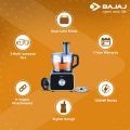 Bajaj FX-1000 DLX 1000 Watts Food Processor and Mixer Grinder with 9 attachments (Black) India. 