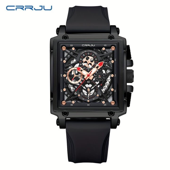 CRRJU%20Sports%20Men's%20Watch,%20Multifunctional%20Chronograph%20Waterproof%20Square%20Wristwatch%20-%20Image%208