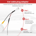 Car Reverse Camera Retention Wiring Harness Cable Plug Adapter.