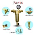 Pre-filter  Purifier System 0.5/0.75/1inch Pure Brass Body Stainless Steel Mesh Prefiltro with Gauge. 