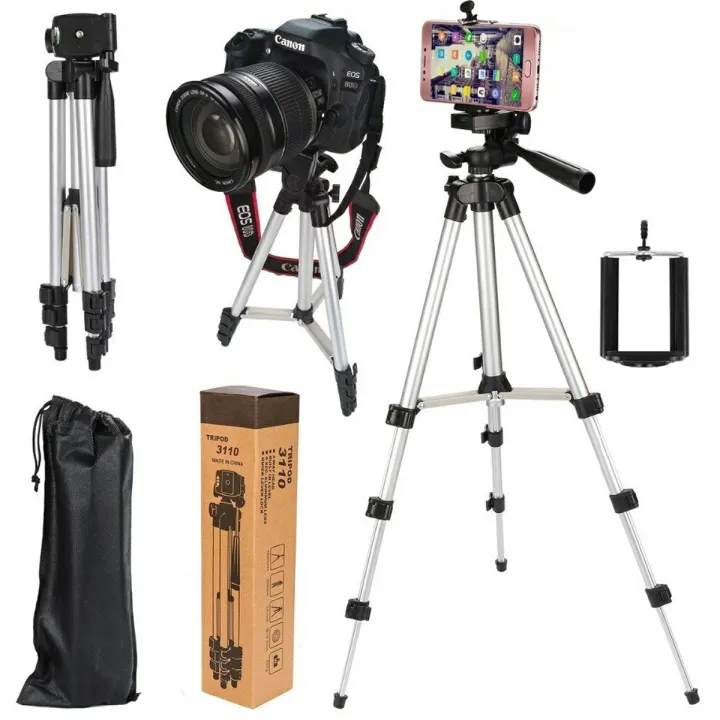 Tripod%203110%20Smart%20Aluminium%20Adjustable%20Portable%20and%20Foldable%20Lightweight%20Tripod%20Stand%20Clip%20and%20Camera%20Holder%20-%20Image%202