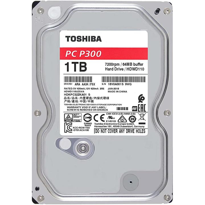 Toshiba Hard Disk - 1TB - Desktop/CCTV 7200 RPM SATA 6Gb/s