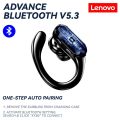 【FUPANG】Lenovo XT80 True Wireless Bluetooth 5.3 Earphones with Button Control Power Noise Earhooks Waterproof Headset. 
