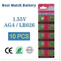 Alkaline Button Cell Battery AG4/LR626W > 10 Piece (Best for Watch).
