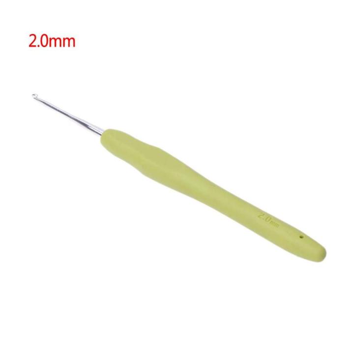 OOTDTY Ergonomic Multi Color Crochet Hooks Yarn Knitting Needles with Case Tool 2 2.5 3 3.5 4 4.5 5 5.5 6 7 8mm