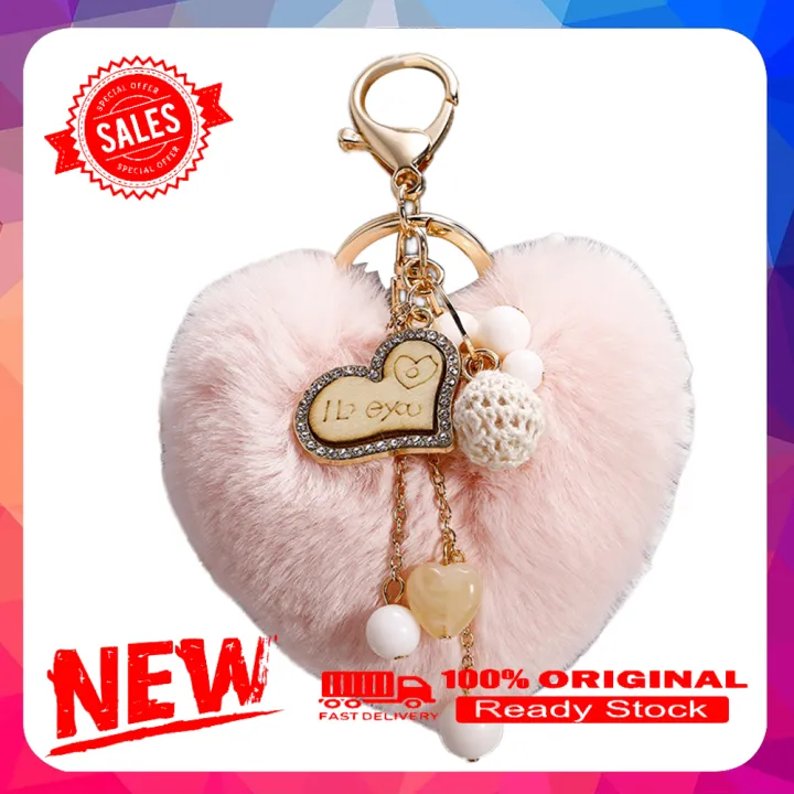 Plush%20Heart%20Shape%20Pendant%20Keychain%20Car%20Key%20Ring%20Holder%20Bag%20Pouch%20Hanging%20Decor%20-%20Image%202
