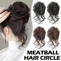 Synthetic Curly Bun Messy Claw Chignon Clip Elastic Hair Scrunchies Hairpieces Chignon Donut Updo Hair Pieces For Women. 