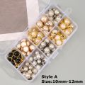 HL 1 Box 100PCS Pearl Women's Blouse Cardigan Decorative Plastic Shirt Button DIY Garment Sewing Accessories.