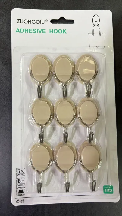 9%20pcs%20Wall%20Hook%20Hanger%20Plastic%20Wall%20Hook%20for%20kitchen%20Magic%20Wall%20Hook%20Clip%20Transparent%20Strong%20Self%20Adhesive%20Door%20Wall%20Hangers%20Hooks%20-%20Image%202