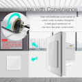 tuya WiFi Smart Curtain Switch Touch Design for Motorized Curtains and Roller Blinds work with Tuya Smart Life App Alexa Google for hands-free voice control.