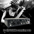 1 PCS Sound Card Studio Record USB Audio Professional 48V Phantom for Recording Black. 