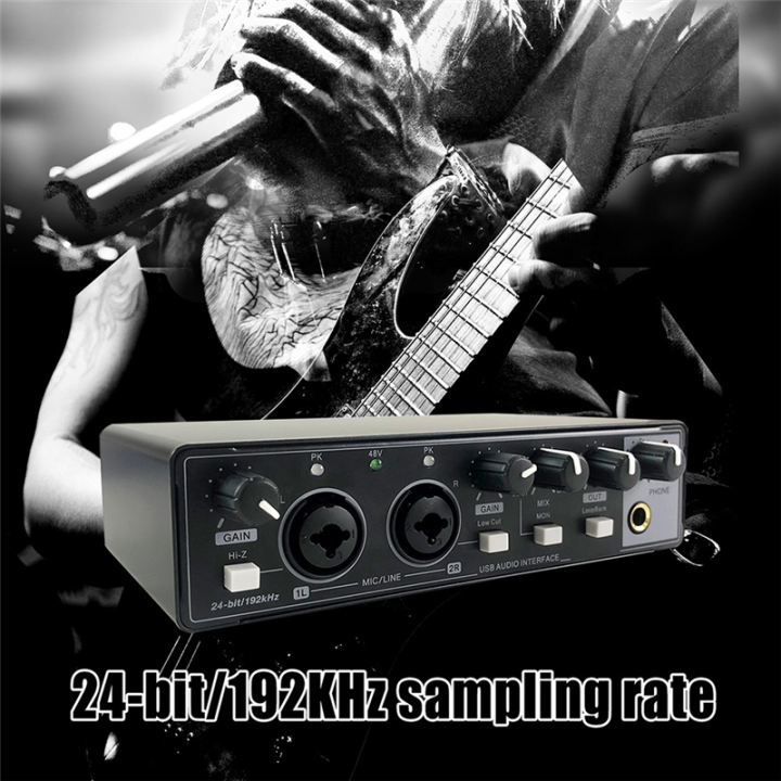 1%20PCS%20Sound%20Card%20Studio%20Record%20USB%20Audio%20Professional%2048V%20Phantom%20for%20Recording%20Black%20-%20Image%202