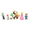 6pcs/set Super Mario Bros PVC Action Figure Toys Dolls Model Set Luigi Yoshi Donkey Kong Mushroom for kids birthday gifts AAA Moonlight Shines. 
