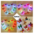 Colorful luminous butterfly small night lamp flash simulation butterfly lamp Encounter. 