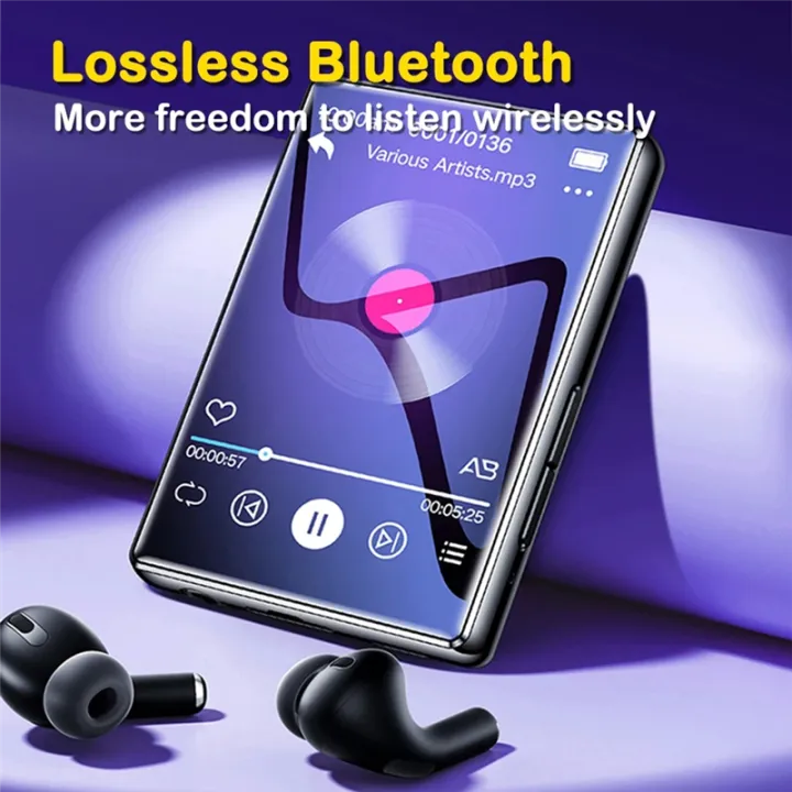MP3%20Player%20Music%20Player%202.4%20Inch%20Full%20Screen%20Ultra-Thin%20Bluetooth%20Portable%20HIFI%20MP4%20Video%20Playback%20FM%20Recorder(B)%20-%20Image%204