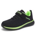 Boys Light Sneakers Student Kid Summer Breathable Mesh Sport Footwear Fall Winter 7-12y Children Flat Shoes Black Casual Shoes.