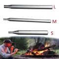 Stainless Steel Blowpipe Pocket Bellow Collapsible Air Blow Stick Campfire Fire Tool Outdoor Bushcraft Camping Hiking Cooking.