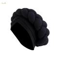 Women African Turban Head Wrap Headscarf Headwear Hair Headwrap Hat Beanie for Wet Black. 