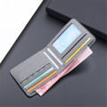 Men's Purse Short Wallet New Style Card Holder Mini Thin Wallet Card Holder Men Wallet Canvas Wallet. 