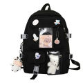 Popular Pink Purple Color Girls High School Student Backpack Bags. 