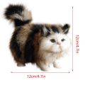 Cute Simulation Cat Plush Toys Soft stuffed Kitten Model Cat Realist Animals For kids girls Birthday Valentine's Day Gift.