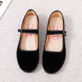 Old Beijing Cloth Shoes Women's Shoes Flat Pumps Large Size Work Shoes Black Hotel Work Shoes Non-Slip Mom Shoes Soft Bottom. 