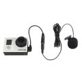 3.5mm Active Clip Microphone USB Audio Adapter Mic Cable for Gopro Hero 3 3+ 4 Action Camera Accessories Kit. 