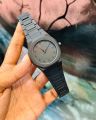 Black Arabic Aura Carbon Fiver Plastic Fashionable watch For Men. 