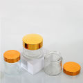 Empty Small Jars Refillable Clear Round Glass Cosmetic Trial Sample Container with Inner Liner Lotion Cream Solid Perfume Bottle.